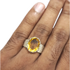 Natural Citrine Silver Ring 9.10 Ct — natural citrine sunela ring view 4