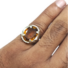 Natural Citrine Silver Ring 11.17 Ct — natural citrine sunela ring view 4
