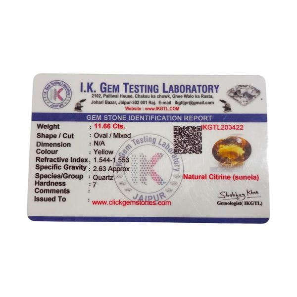 Natural Citrine Silver Ring 11.66 Ct — natural citrine sunela ring view 5