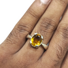 Natural Citrine Silver Ring 4.18 Ct — natural citrine sunela ring view 4