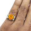 Natural Citrine Silver Ring 5.51 Ct — natural citrine sunela ring view 4