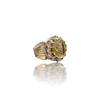 Natural Citrine Silver Ring 7.25 Ct — side view, lab certified natural citrine sunela