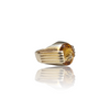 Natural Citrine Silver Ring 9.11 Ct — side view, lab certified natural citrine sunela