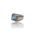 Natural blue topaz silver ring 7.11ct — lab certified Click Gems