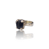 Natural blue sapphire neelam silver ring 9.28ct — lab certified Click Gems