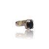 Natural Blue Sapphire Silver Ring 9.28 Ct — side view, lab certified natural blue sapphire neelam