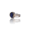 Natural blue sapphire neelam silver ring 4.81ct — lab certified Click Gems