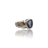 Natural Ceylon Blue Sapphire Silver Ring Ct — side view, lab certified natural Ceylon blue sapphire neelam