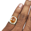 Natural Yellow Sapphire Silver Ring 9.68 Ct — natural yellow sapphire pukhraj ring view 4