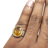 Natural Yellow Sapphire Silver Ring 10.83 Ct — natural yellow sapphire pukhraj ring view 4
