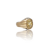 Natural Ceylon Yellow Sapphire Silver Ring 4.00 Ct — side view, lab certified natural yellow sapphire pukhraj