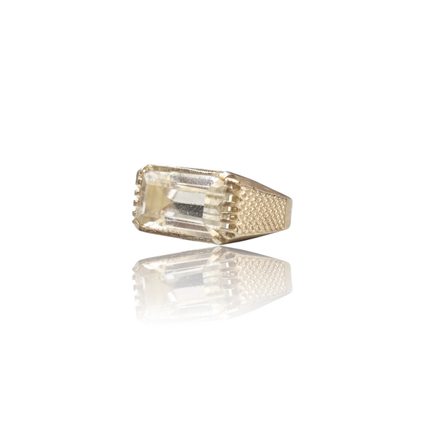 Natural gemstone silver ring 8.74ct — lab certified Click Gems