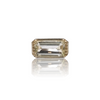 Natural Rock Crystal Silver Ring 7.15 Ct — close up detail, authentic gemstone silver ring