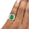 Natural Aventurine Quartz Silver Ring 4.40 Ct — natural green aventurine ring view 4