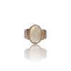 Natural Moonstone Silver Ring 9.80 Ct — close up detail, authentic gemstone silver ring