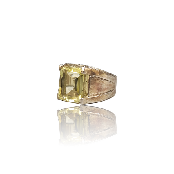 Natural gemstone silver ring 4.91ct — lab certified Click Gems
