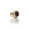 Natural Garnet Silver Ring 4.94 Ct — side view, lab certified natural gemstone