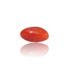 Natural Red Coral 3.80Ct — close up detail, authentic red coral moonga silver gemstone