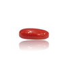 Natural Red Coral 3.85Ct — close up detail, authentic red coral moonga silver gemstone