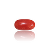 Natural red coral moonga silver gemstone 6.33ct — lab certified Click Gems