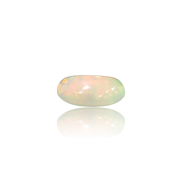 Natural Ethiopian Opal 4.87Ct — close up detail, authentic Ethiopian opal silver gemstone