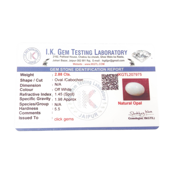 Natural Ethiopian Opal 2.88Ct — natural Ethiopian opal gemstone view 5