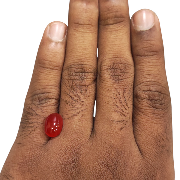 Natural Carnelian Aqiq 4.95Ct — natural carnelian aqiq gemstone view 4