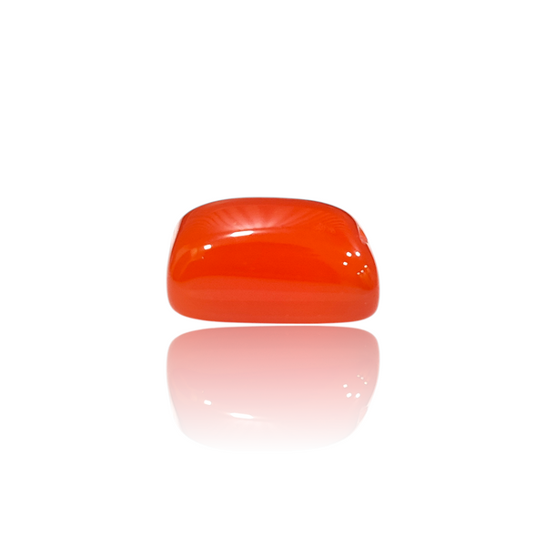 Natural Carnelian Aqiq 9.25Ct — close up detail, authentic carnelian aqiq silver gemstone