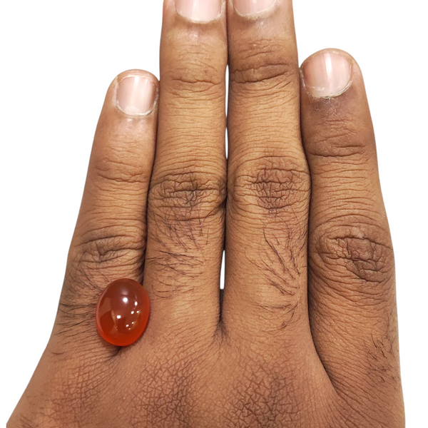 Natural Carnelian Aqiq 9.55Ct — natural carnelian aqiq gemstone view 4