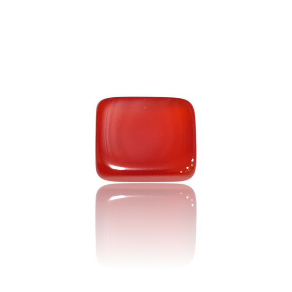 Natural Carnelian Aqiq 10.17Ct — side view, lab certified natural carnelian aqiq