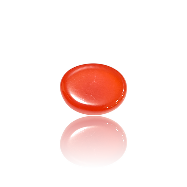 Natural Carnelian Aqiq 12.90Ct — side view, lab certified natural carnelian aqiq