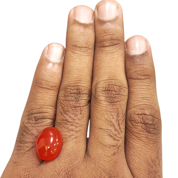 Natural Carnelian Aqiq 13.12Ct — natural carnelian aqiq gemstone view 4
