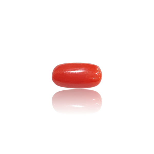 Natural red coral moonga silver gemstone 2.28ct — lab certified Click Gems