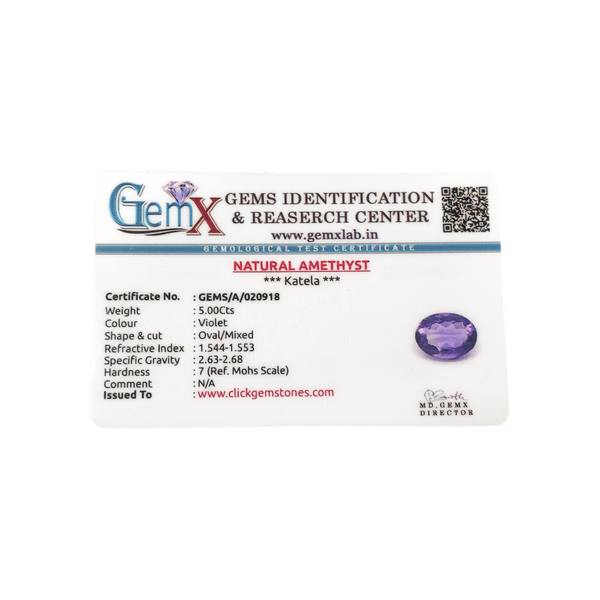 Natural Amethyst 5.00Ct — natural amethyst katela gemstone view 5