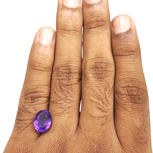 Natural Amethyst 6.35Ct — natural amethyst katela gemstone view 4