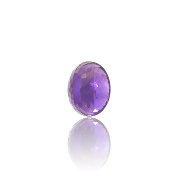 Natural Amethyst 12.75Ct — side view, lab certified natural amethyst katela