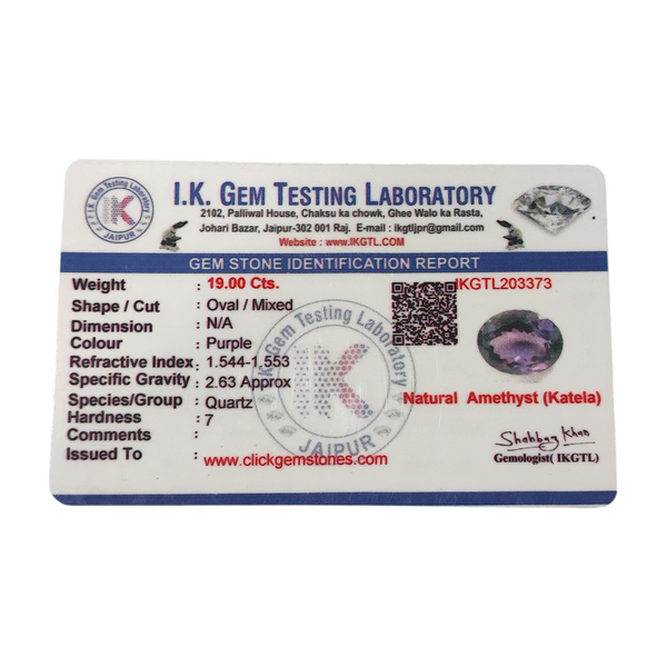 Natural Amethyst 19.00Ct — natural amethyst katela gemstone view 5