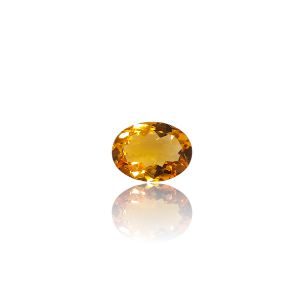 Natural citrine sunela silver gemstone 3.08ct — lab certified Click Gems