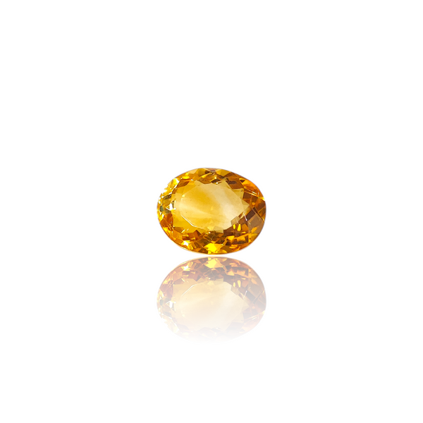 Natural citrine sunela silver gemstone 4.45ct — lab certified Click Gems