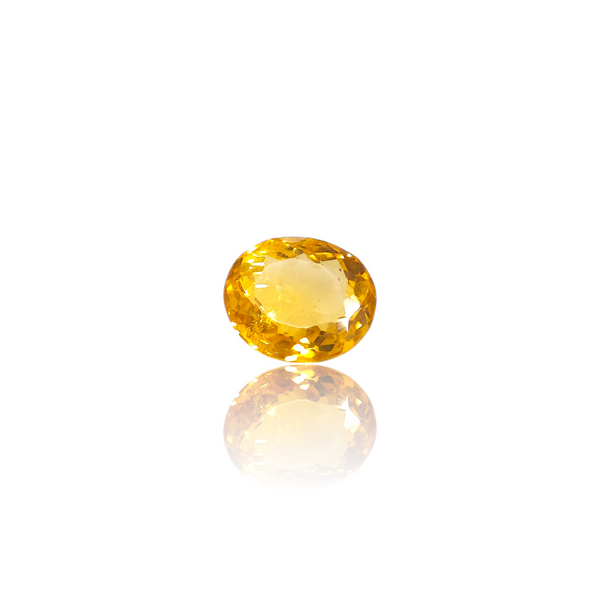 Natural citrine sunela silver gemstone 5.00ct — lab certified Click Gems