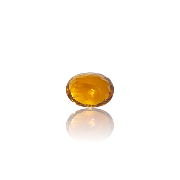 Natural Citrine 6.60Ct — side view, lab certified natural citrine sunela