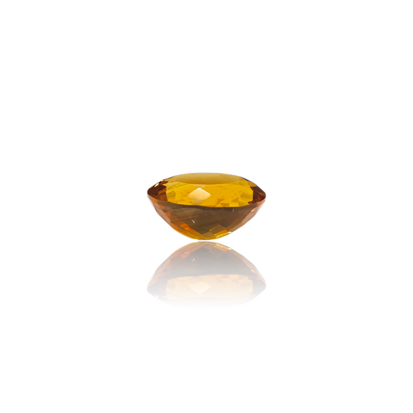 Natural Citrine 6.60Ct — close up detail, authentic citrine sunela silver gemstone