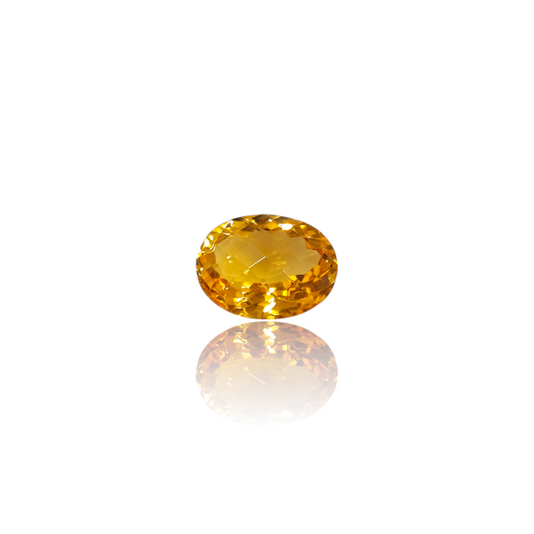 Natural citrine sunela silver gemstone 8.30ct — lab certified Click Gems