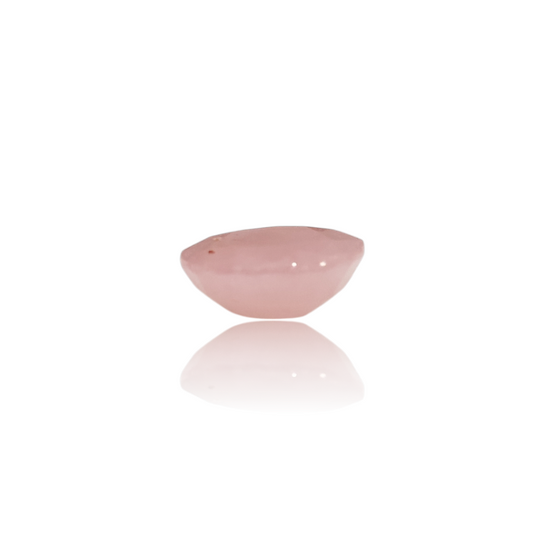 Natural Pink Sapphire 4.05Ct — close up detail, authentic pink sapphire silver gemstone