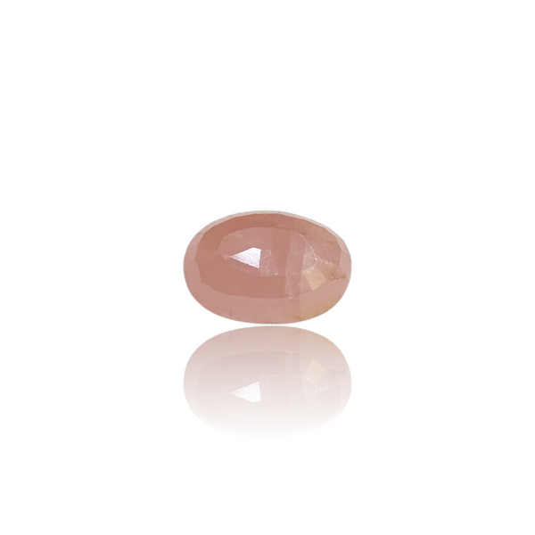 Natural Pink Sapphire 4.95Ct — side view, lab certified natural pink sapphire