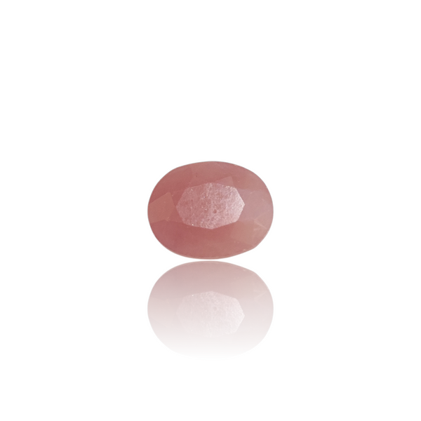 Natural pink sapphire silver gemstone 6.54ct — lab certified Click Gems