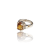 Natural citrine sunela silver ring 8.30ct — lab certified Click Gems