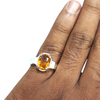 Natural Citrine Silver Ring 8.30 Ct — natural citrine sunela ring view 4