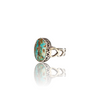 Natural firoza turquoise silver ring 7.50ct — lab certified Click Gems