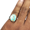 Natural Fairoos Silver Ring 7.50 Ct — natural firoza turquoise ring view 4
